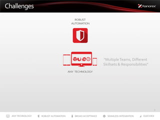 Challenges

“Multiple Teams, Different
Skillsets & Responsibilities”

7

 