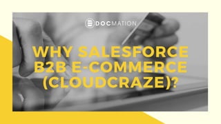 Why Salesforce B2B E-Commerce (CloudCraze)?