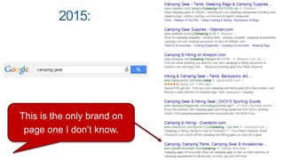 2015:
This is the only brand on
page one I don’t know.
 