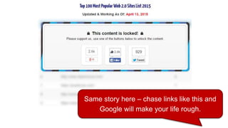 Same story here – chase links like this and
Google will make your life rough.
 