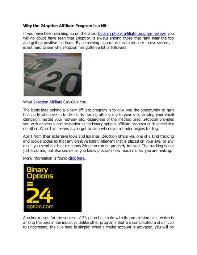 Rushbucks binary options affiliate program