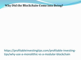Why Use a Monolithic vs a Modular Blockchain?