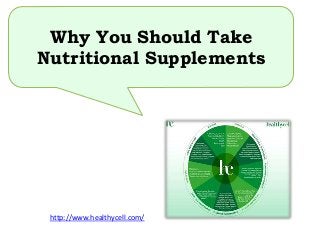 Why You Should Take
Nutritional Supplements
http://www.healthycell.com/
 