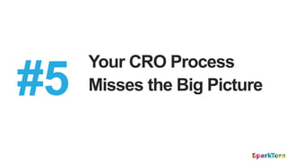 #5
Your CRO Process
Misses the Big Picture
 