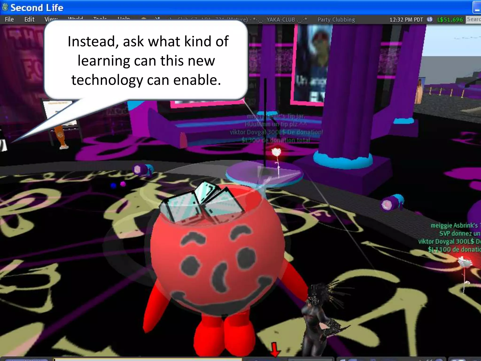  Instead, ask what kind of learning can this new technology can enable.