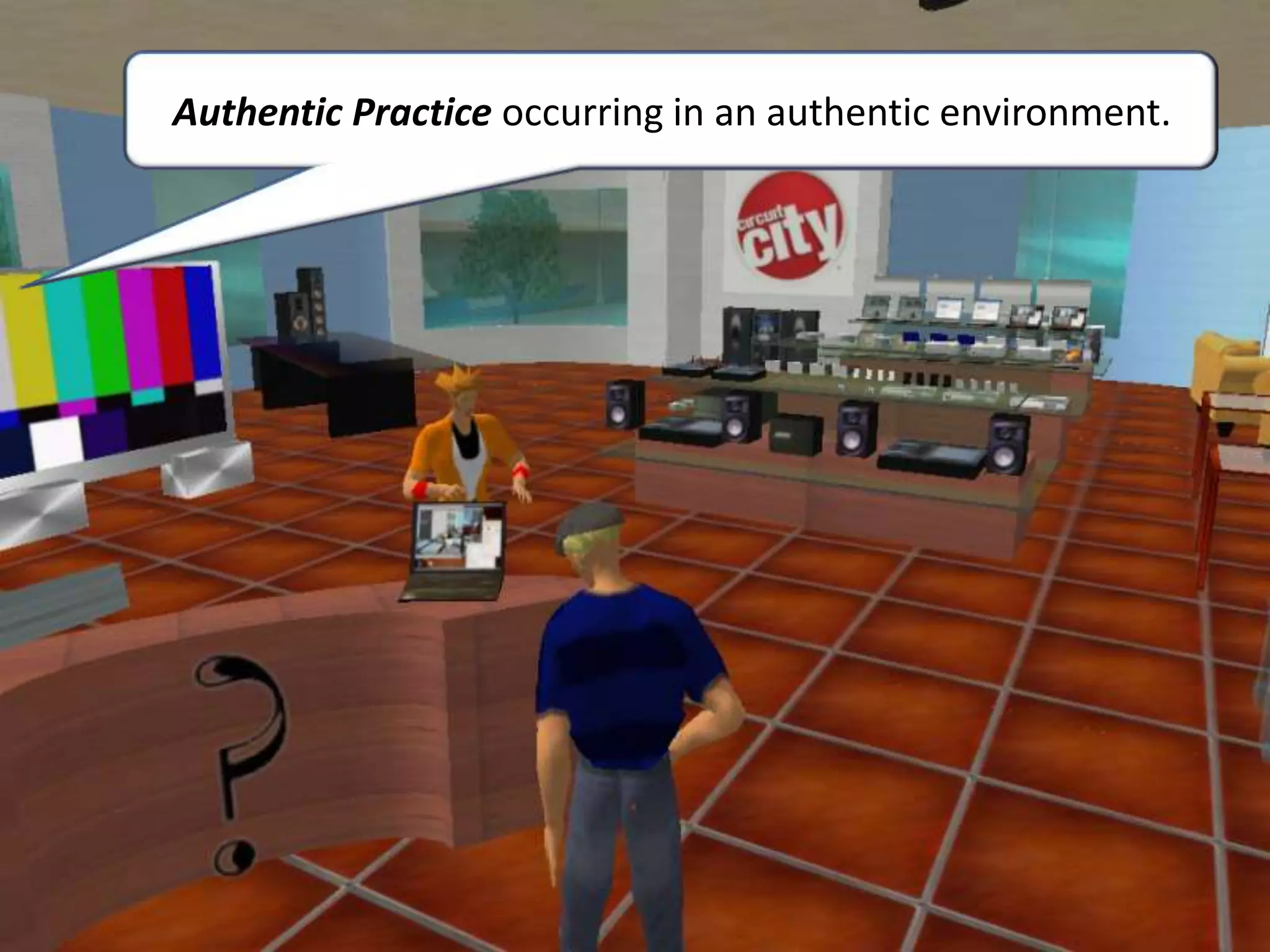 Authentic Practice occurring in an authentic environment.