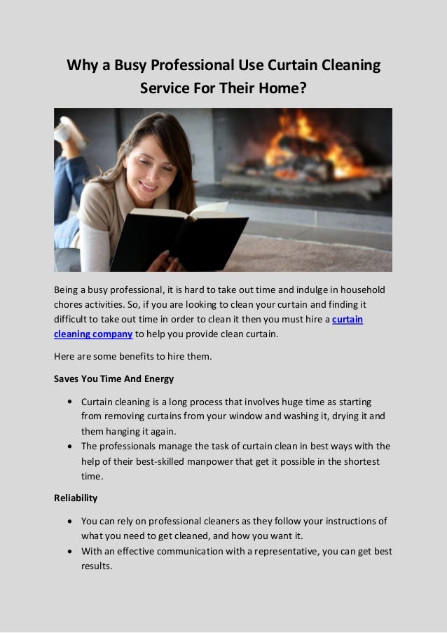 Why A Busy Professional Use Curtain Cleaning Service For Their Home