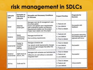 risk management in SDLCs
 