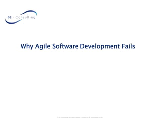 Why Agile Software Development Fails

© SE-Consulting. All rights reserved. Contact us at: contact@se-co.de

 