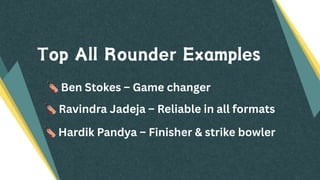 Why All Rounders Are So Important in Modern Cricket | CricProZone | PDF