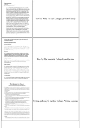 Why Am I In College Essay | PDF