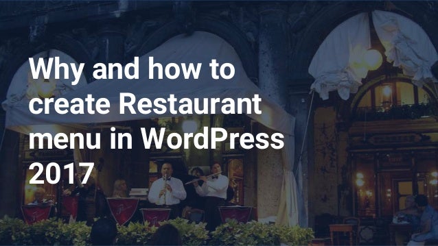create restaurant menu