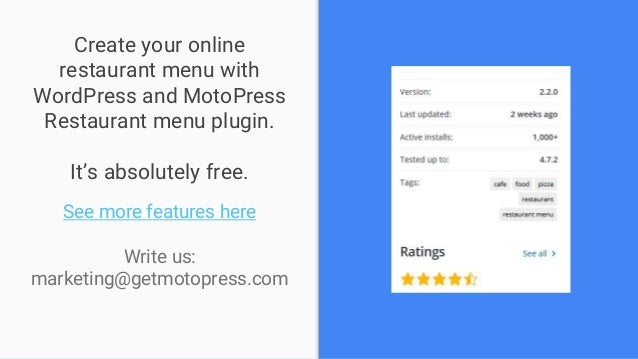 create restaurant menu