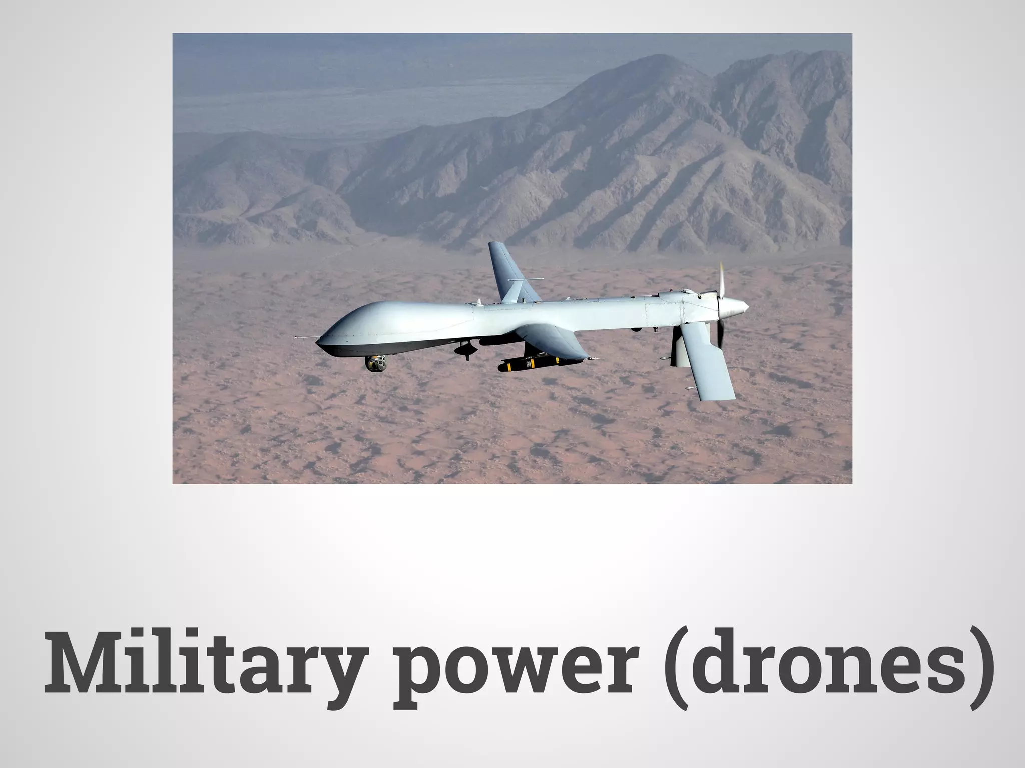 Military power (drones)
 