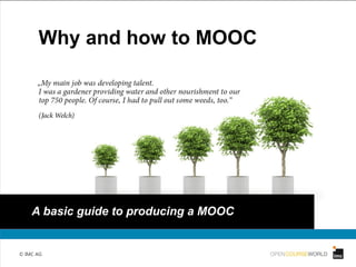 © IMC AG
© IMC AG
Why and how to MOOC
A basic guide to producing a MOOC
 