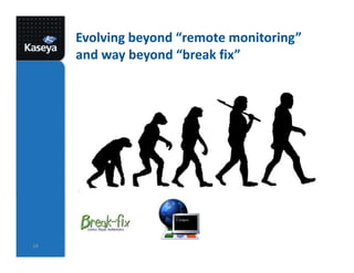 Evolving beyond “remote monitoring”
and way beyond “break fix”
29
 
