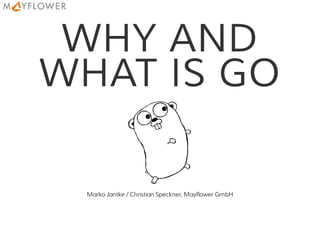 WHY AND
WHAT IS GO
Marko Jantke / Christian Speckner, Mayflower GmbH
 