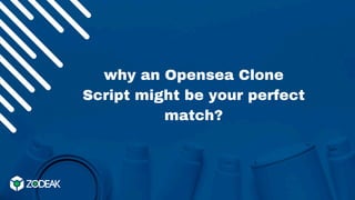 why an Opensea Clone
Script might be your perfect
match?
 