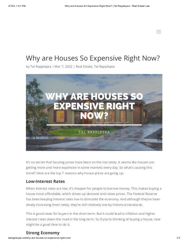 Why Are Houses So Expensive Right Now?