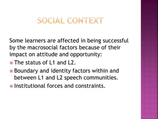 Why are some learners more successful than others | PPTX