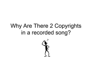 Why Are There 2 Copyrights
in a recorded song?
 
