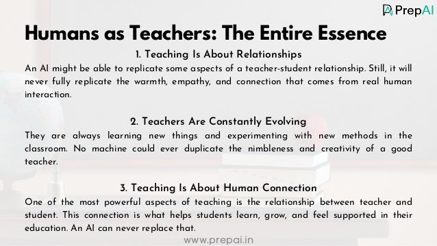 Why Artificial Intelligence Will Never Replace Teachers | PDF