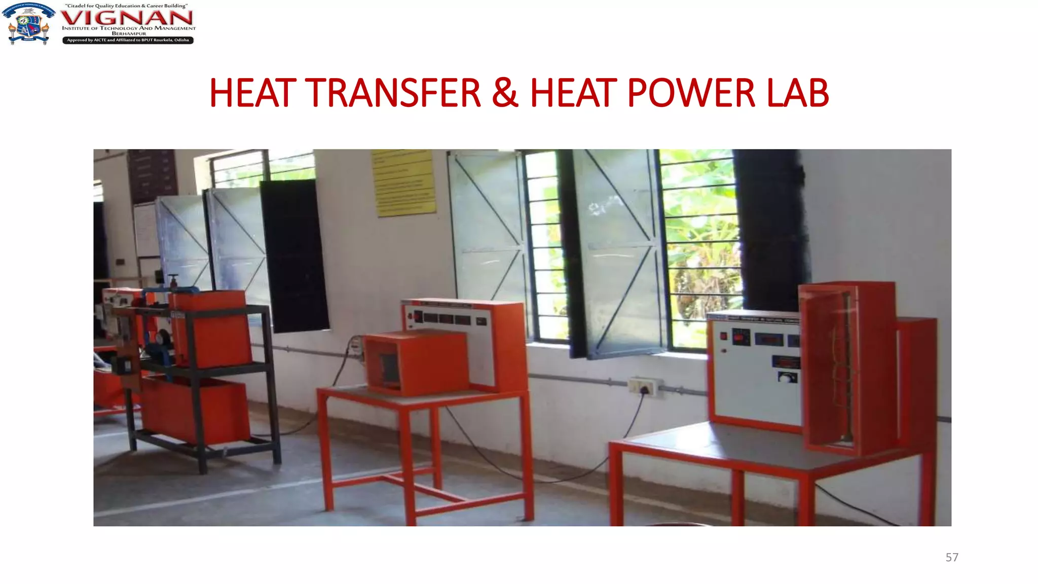 HEAT TRANSFER & HEAT POWER LAB
57
 