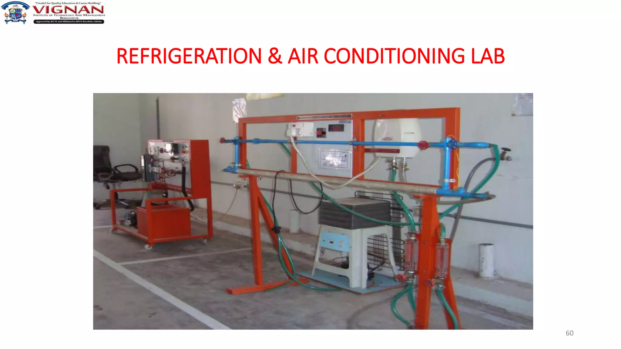 REFRIGERATION & AIR CONDITIONING LAB
60
 