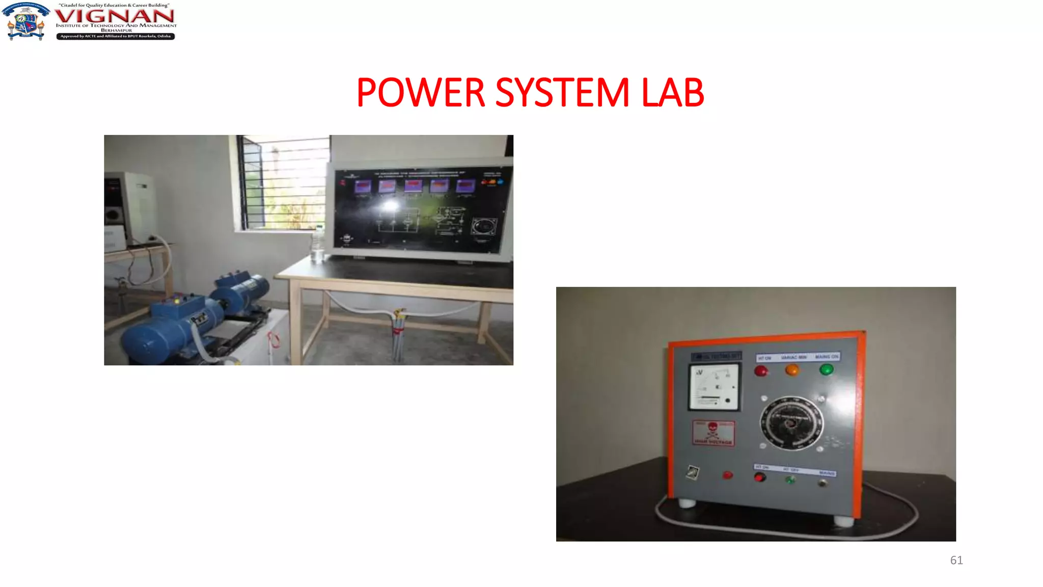 POWER SYSTEM LAB
61
 
