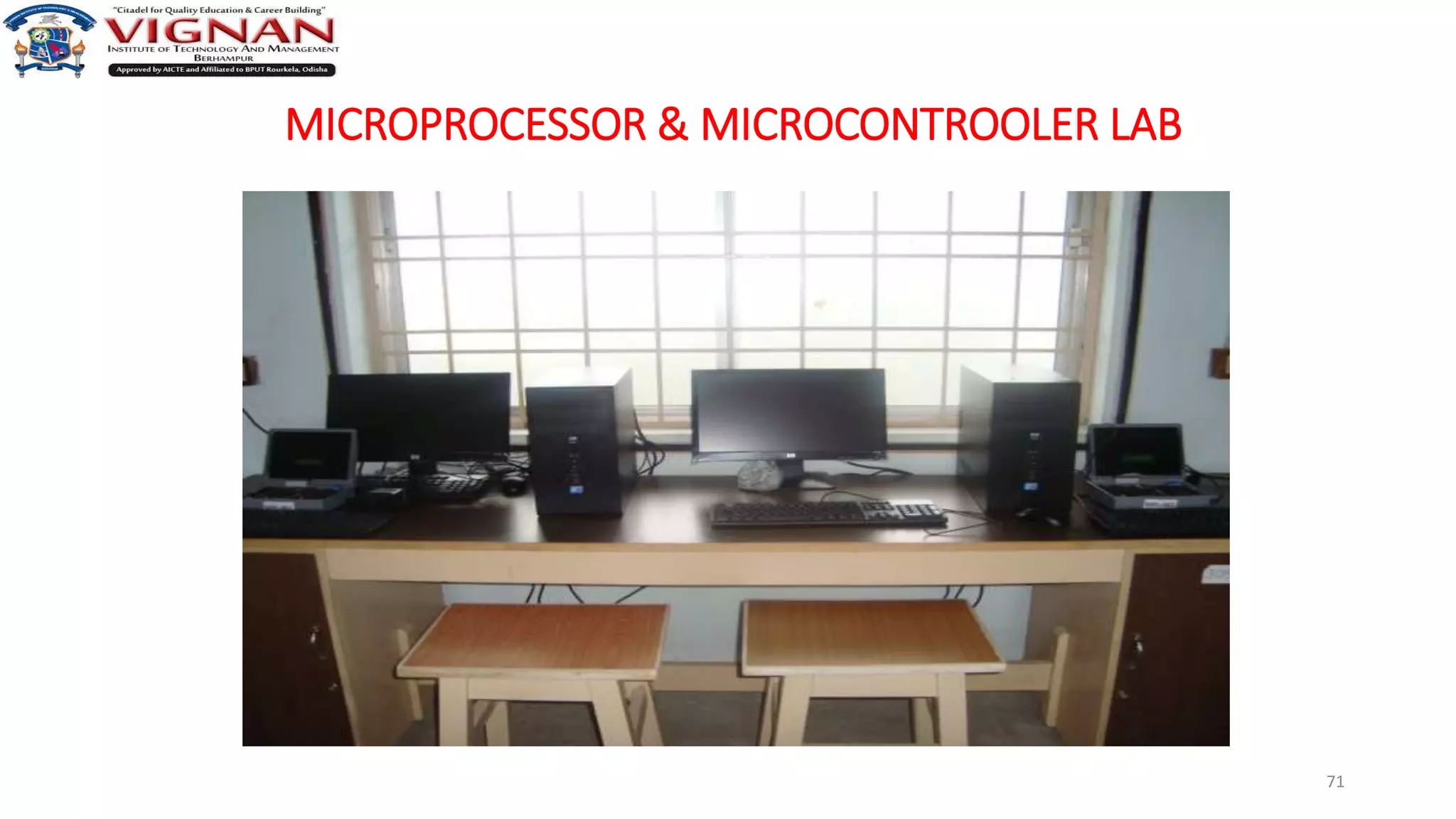 MICROPROCESSOR & MICROCONTROOLER LAB
71
 