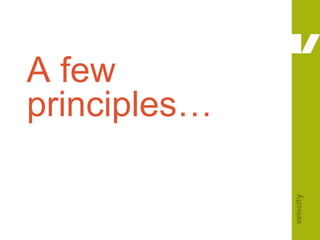 A few principles…
