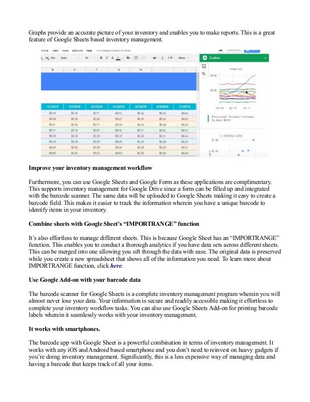 Why barcode scanner with google sheets is better than excel