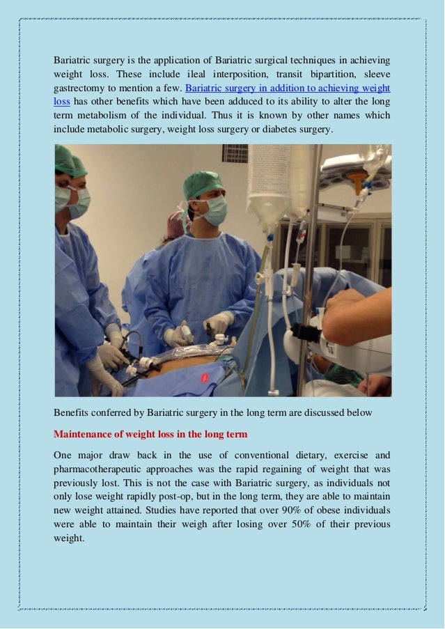 Why bariatric surgery has long lasting benefits for obesity patients