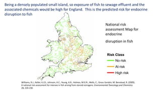 National risk
assessment Map for
endocrine
disruption in fish
Predicted
Risk Class
No risk
At risk
High risk
Being a dense...
