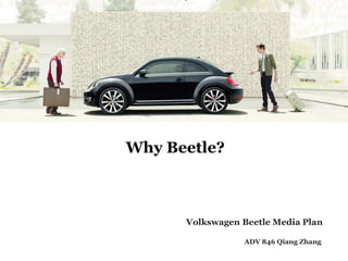 Volkswagen Beetle Media Plan
ADV 846 Qiang Zhang
Why Beetle?
 