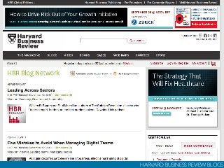 HARVARD BUSINESS REVIEW BLOGS
 