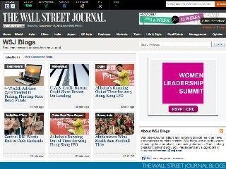 THE WALL STREET JOURNAL BLOGS
 