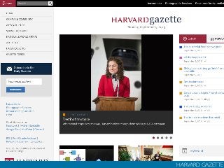 HARVARD GAZETTE
 