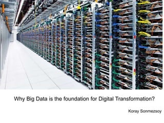+
Why Big Data is the foundation for Digital Transformation?
Koray Sonmezsoy
 
