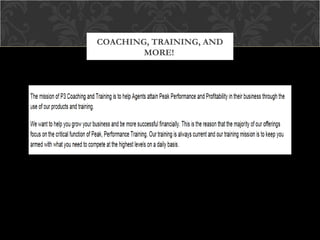 COACHING, TRAINING, AND
MORE!

 