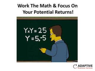 Work The Math & Focus On
 Your Potential Returns!
 
