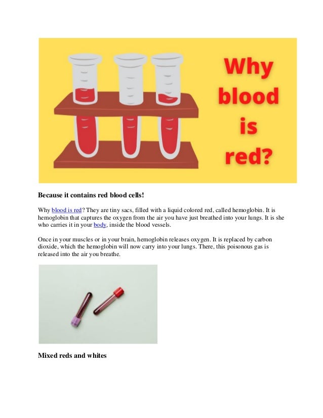 Why blood is red converted