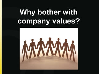 Why bother with
company values?
 