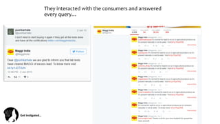 Get	
  Ins(gated…	
  
They	
  interacted	
  with	
  the	
  consumers	
  and	
  answered	
  
every	
  query…	
  
 