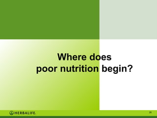 Where does
poor nutrition begin?

26

 