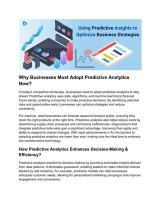 Why Predictive Analytics is a Game-Changer for Modern Businesses? | PDF