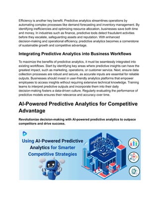 Why Predictive Analytics is a Game-Changer for Modern Businesses? | PDF