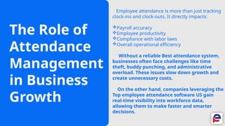 Why Businesses That Scale Faster Using Top Employee Attendance Software ...