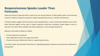 Buyers assess deal quality through VDR behaviour | PPTX