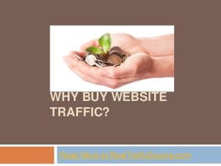 WHY BUY WEBSITE
TRAFFIC?
Read More at RealTrafficSource.com
 